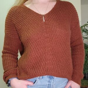 Jacqueline De Yong Lightweight Rust Sweater